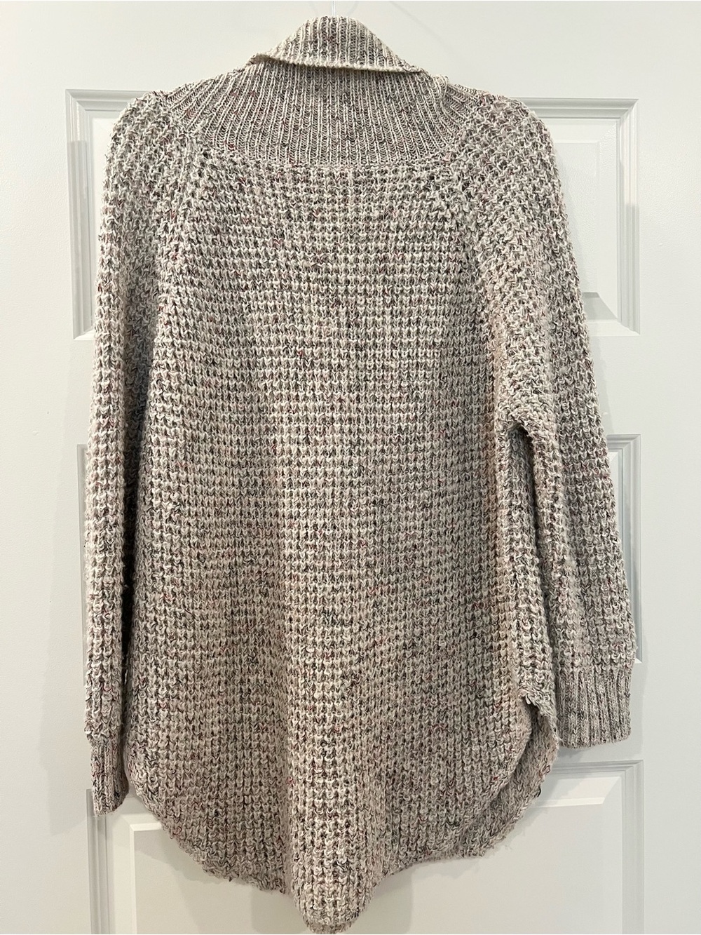 Free People Speckled Cowl Neck Oversized Tunic Sweater Wool Blend M - Picture 4 of 13